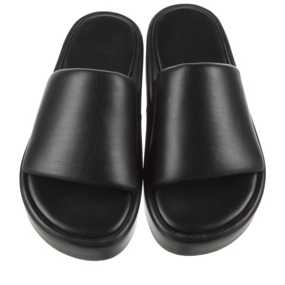 Balenciaga Leather Platform Slides